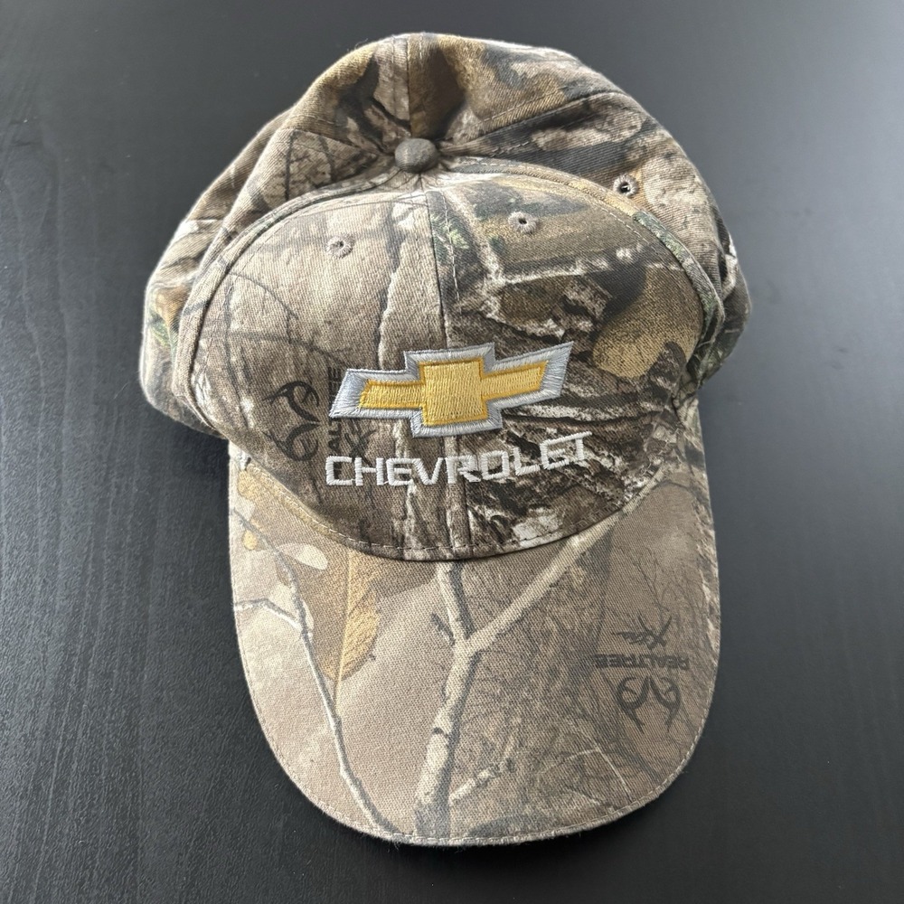 Chevy Chevrolet Dad Hat Realtree Camo Hunting Powercaps Green/ White Light OSFM